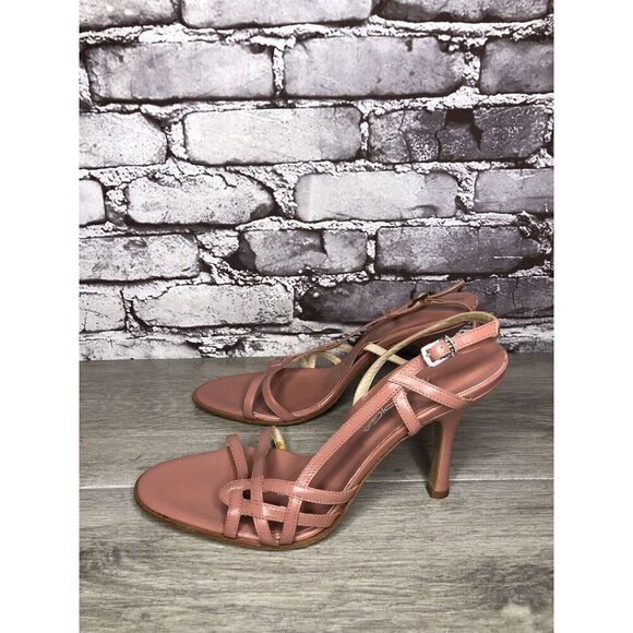 VIA SPIGA Pink Leather Ankle Strap Stiletto Heels Sandals Women Sz 9N US/39.5EU - Picture 10 of 16